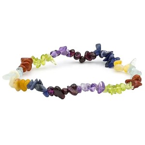 Armband met 7 chakrasteentjes