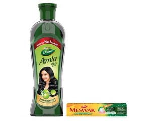 Haarolie, Amla, Dabur incl. gratis meswak tandpasta